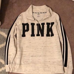victoria’s secret pink quarter zip sweatshirt